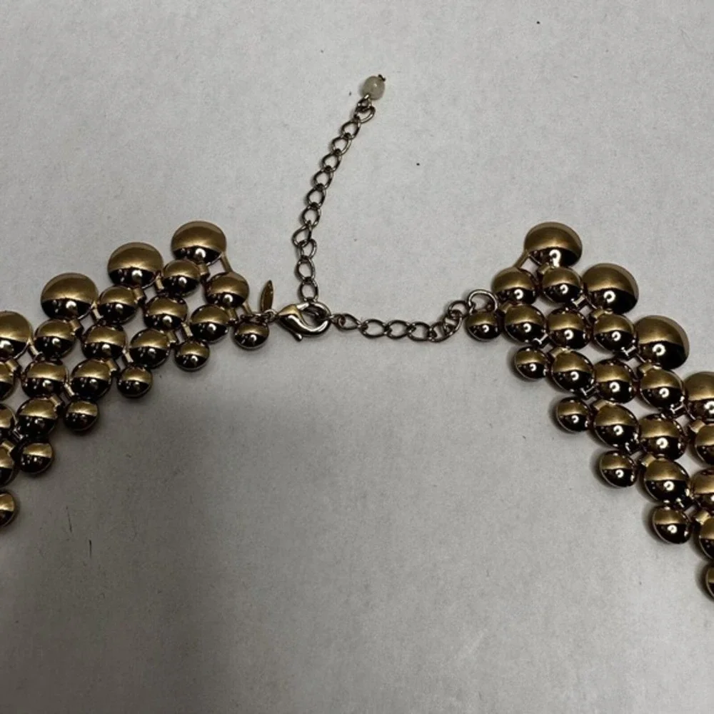 Vintage Necklace Choker 80's Style Collar SHB‎ Gold Tone Adjust 18